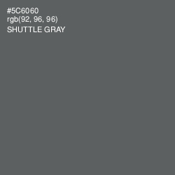 #5C6060 - Shuttle Gray Color Image